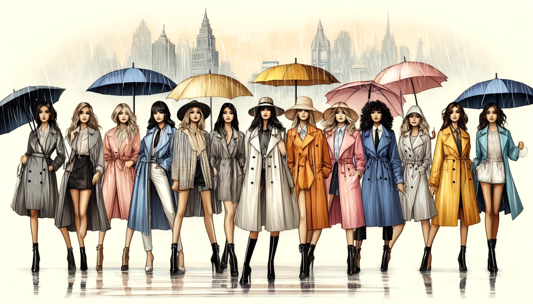 How to Select Fashionable and Functional Rain Gear for Her: Umbrellas and Raincoats That Make a Splash