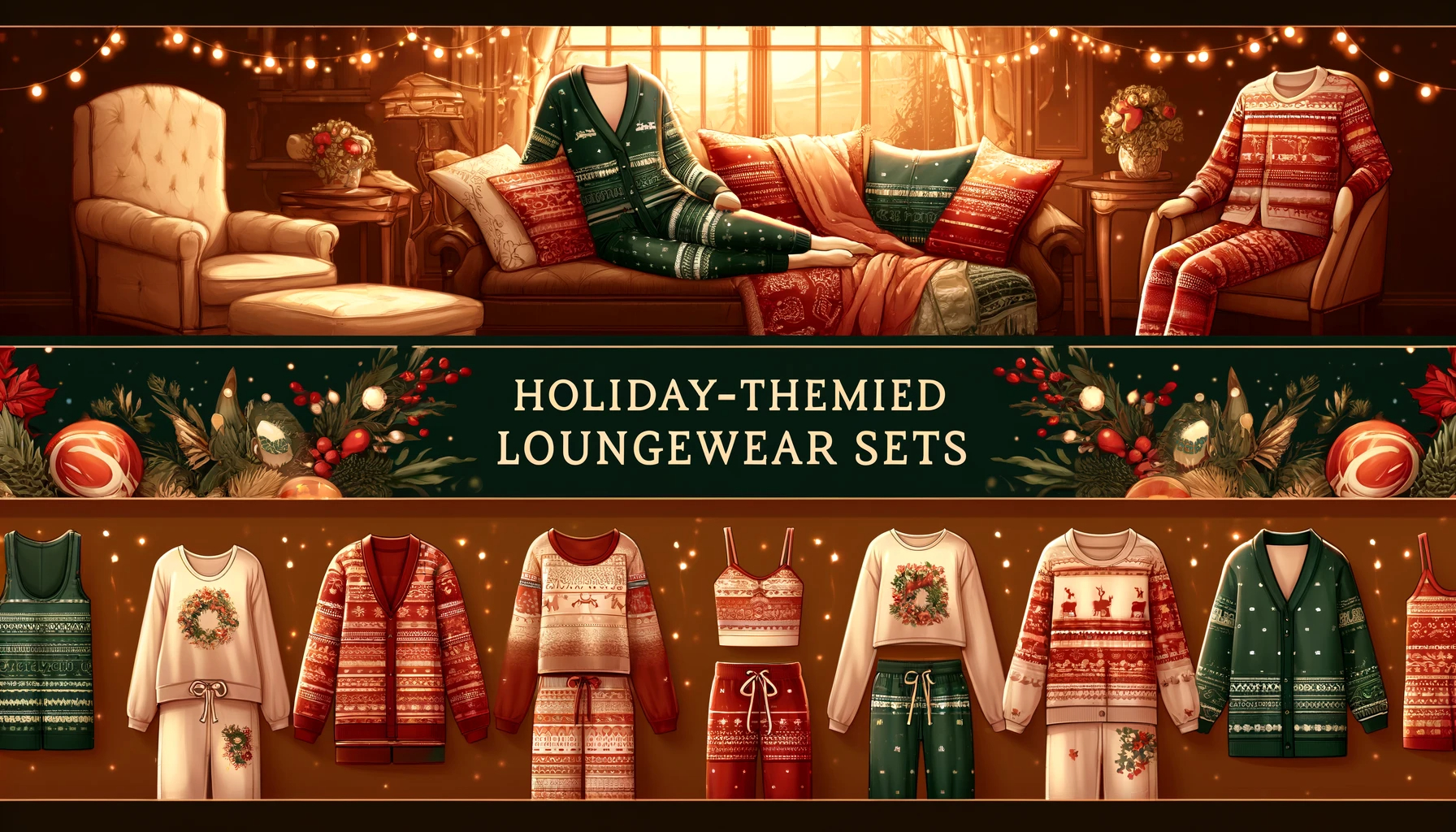 Festive Finds: Holiday-Themed Loungewear Sets