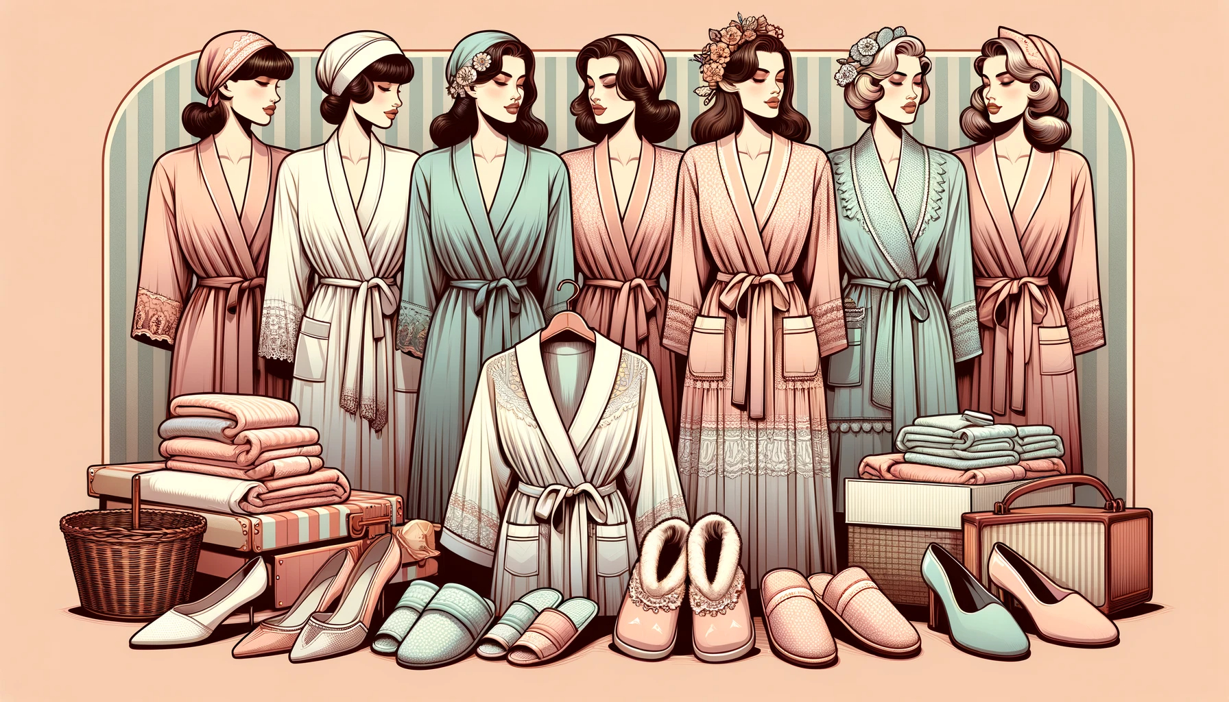 A Touch of Class: Vintage-Inspired Robes and Slippers