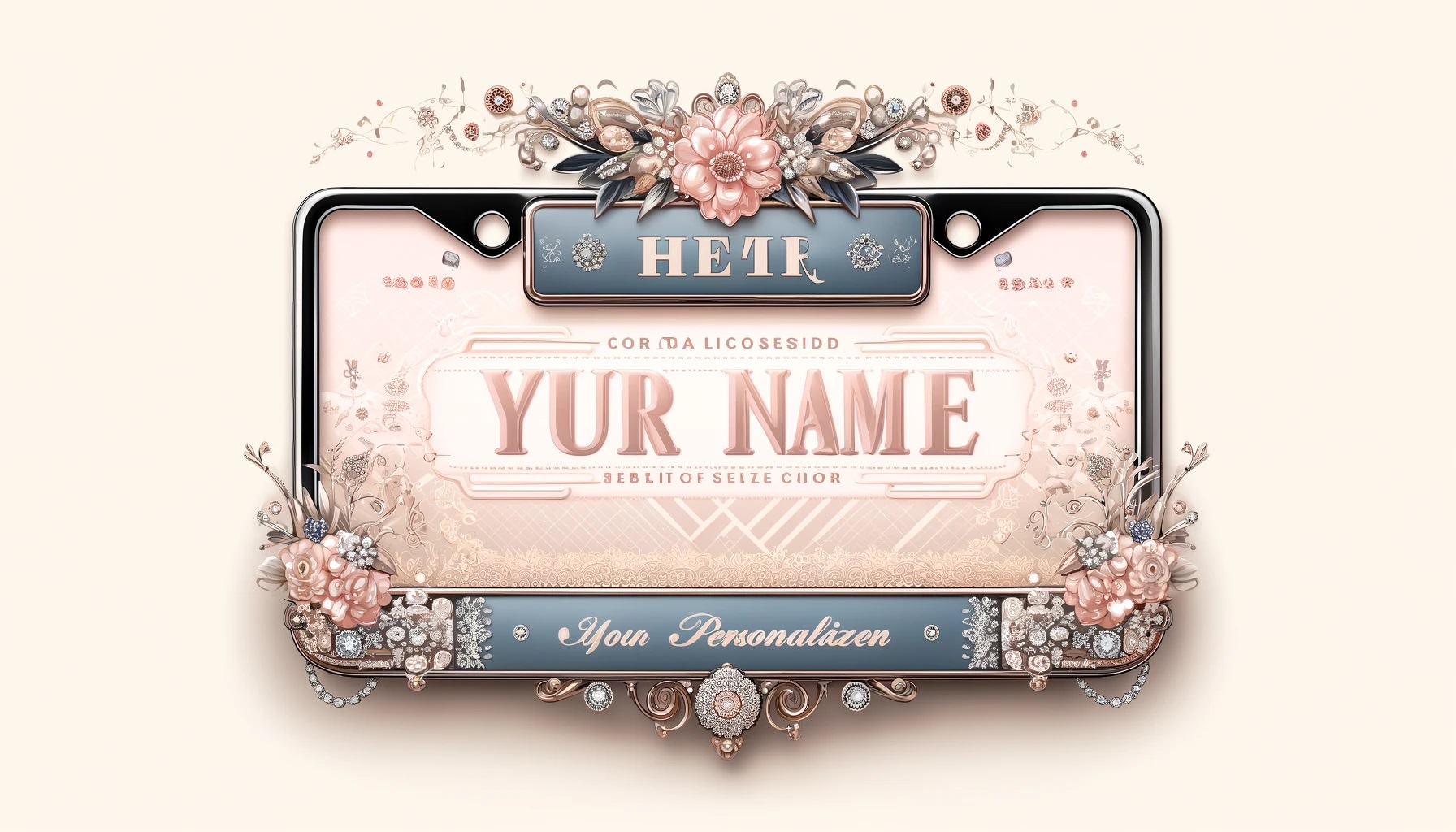 Fashionable License Plate Frames to Suit Her Style