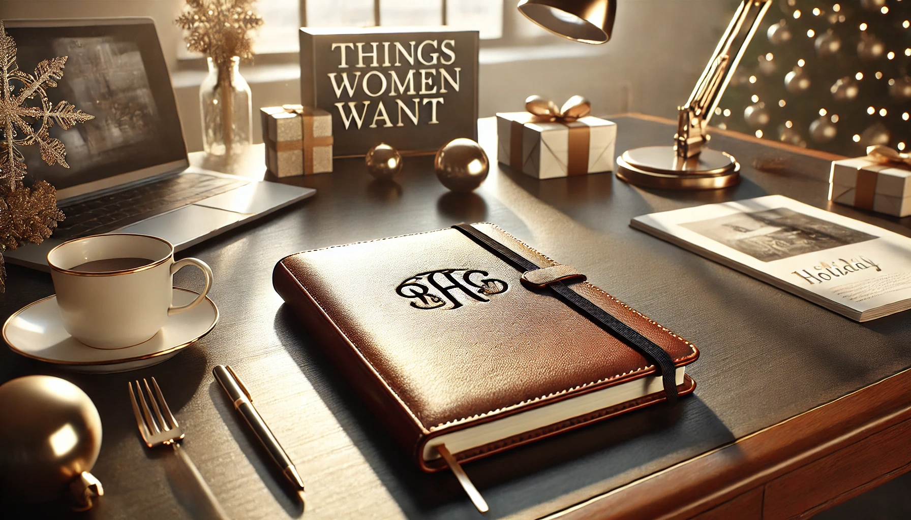 Thoughtful Holiday Gift for Female Co-Workers: Personalized Leather Notebook Cover