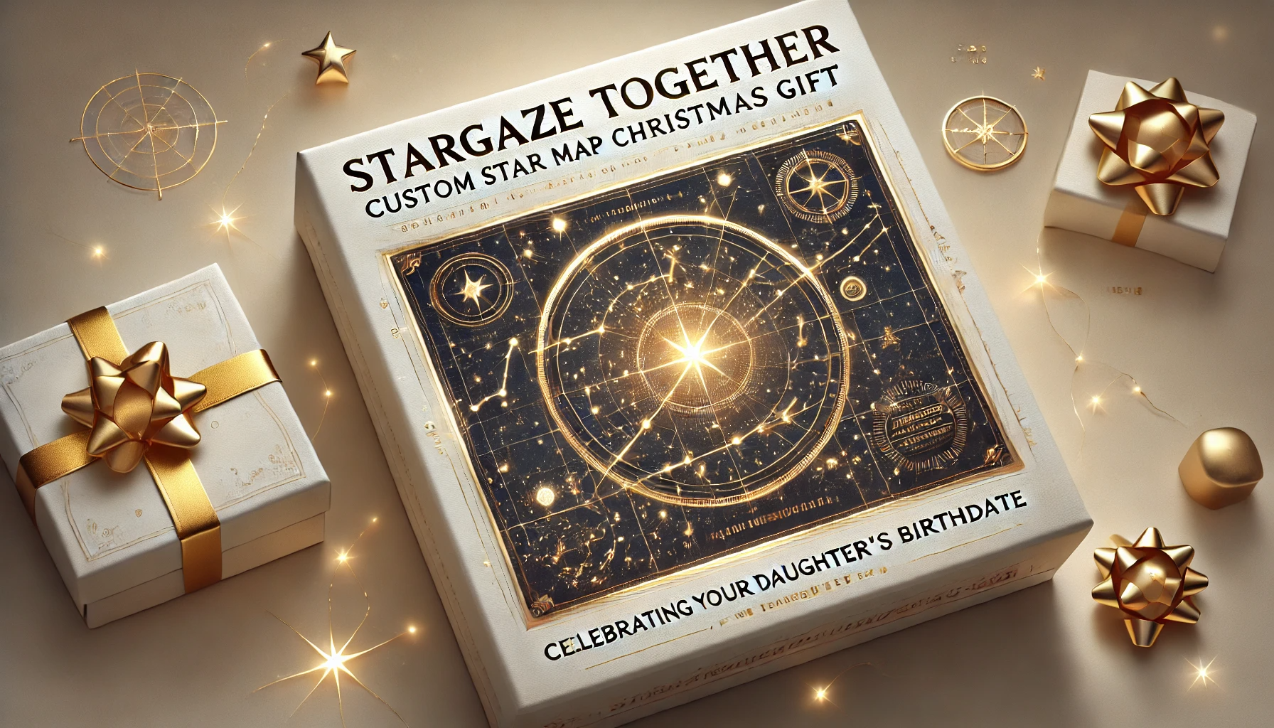 Stargaze Together: Custom Star Map Christmas Gift Celebrating Your Daughter’s Birthdate