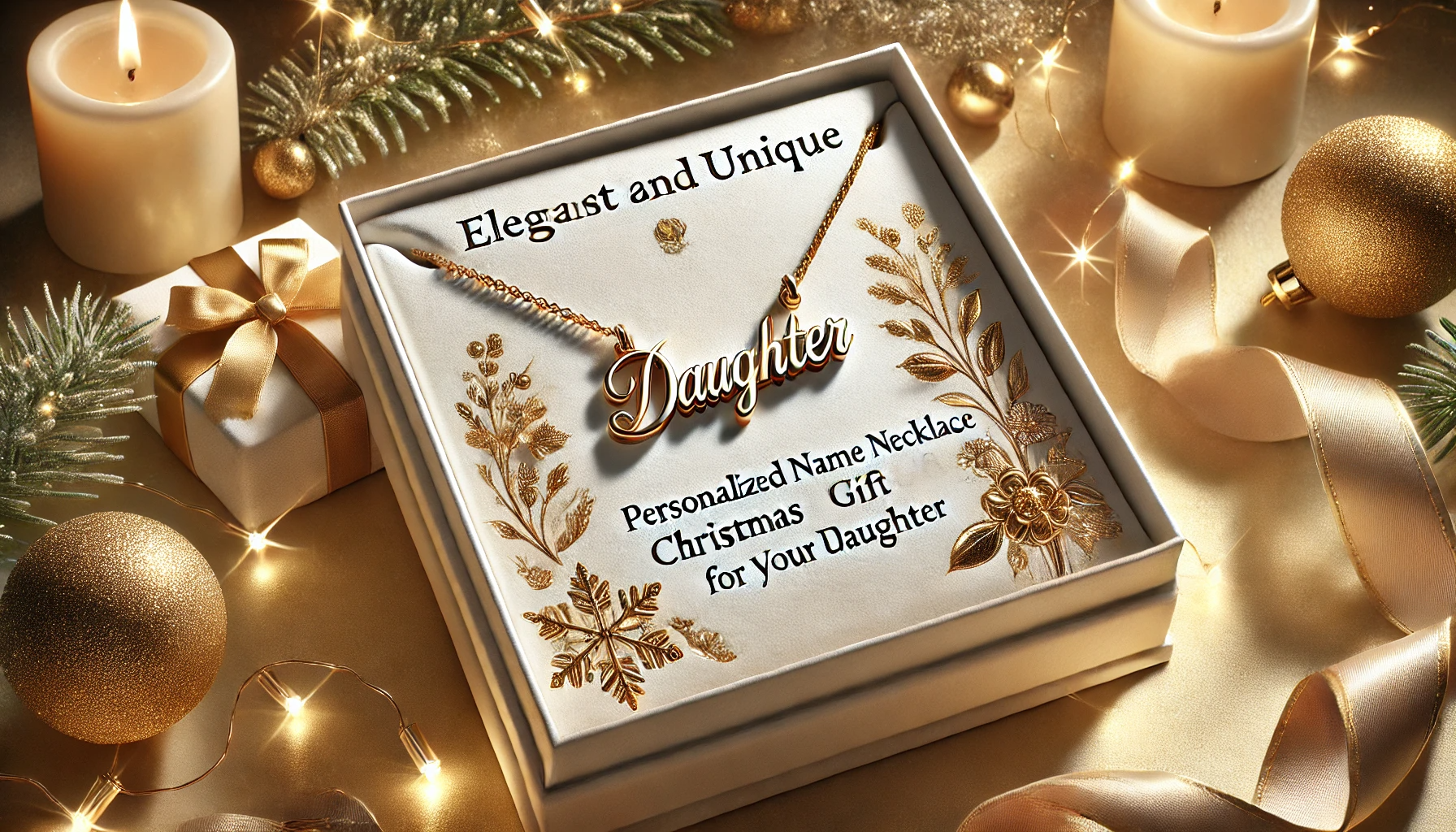 Elegant and Unique: The Perfect Personalized Name Necklace Christmas Gift for Your Daughter